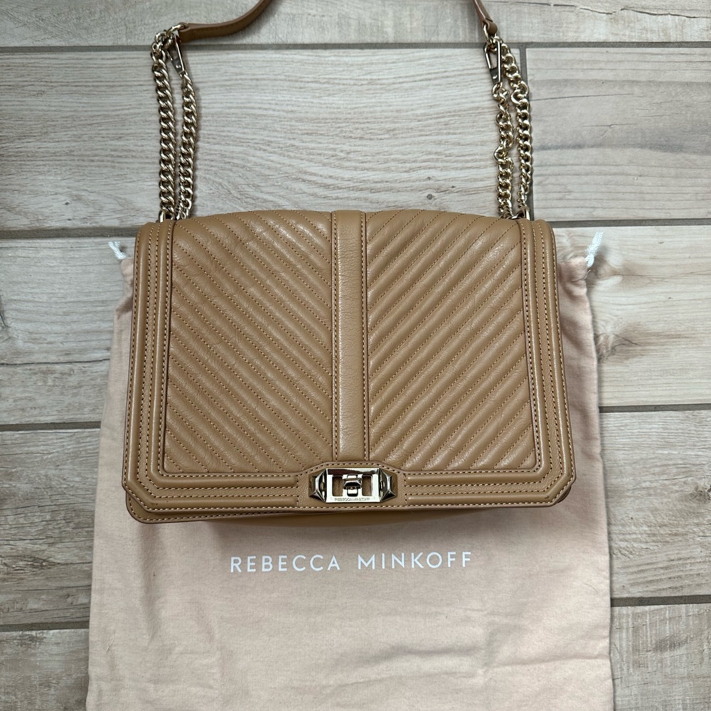 Rebecca Minkoff Chevron Love Quilted Leather Crossbody Bag